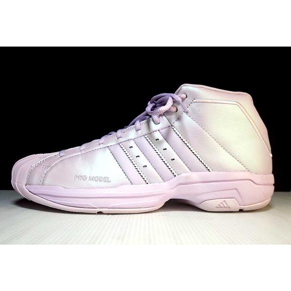 2020 Mens Adidas Pro Model 2G Purple Tint, Size 13 Rare Basketball floor sample - Picture 3 of 9